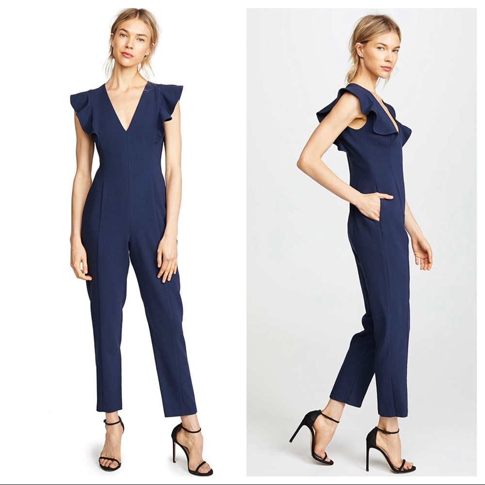 Black Halo Deklyn Jumpsuit Navy size 4 NWT